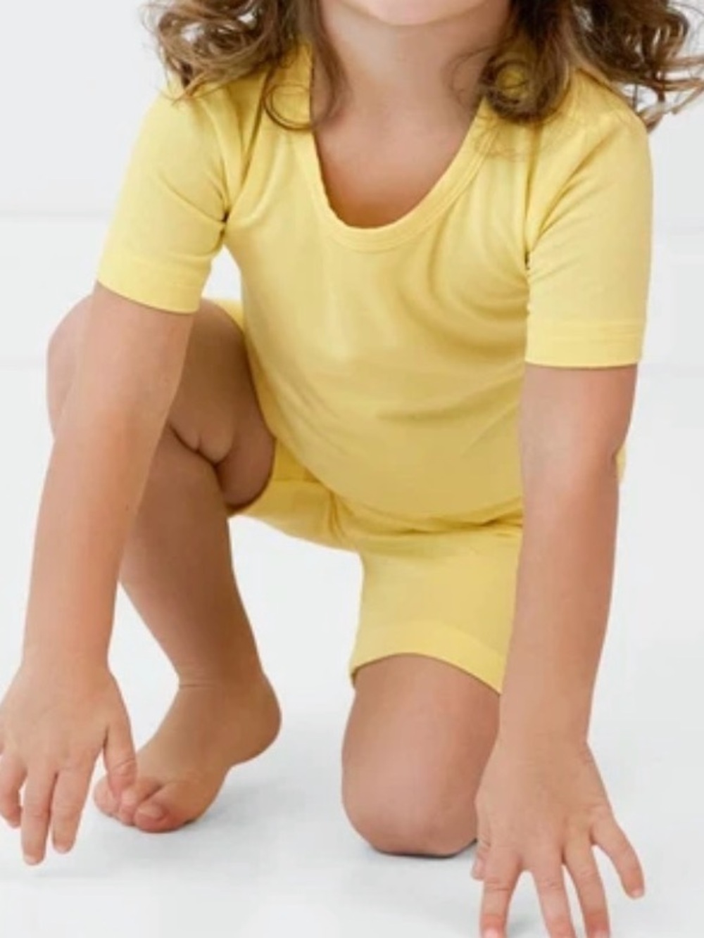 Little Sleepies Lemon Twist Two-Piece Short Sleeve & Shorts Pajama Set Size 7/8